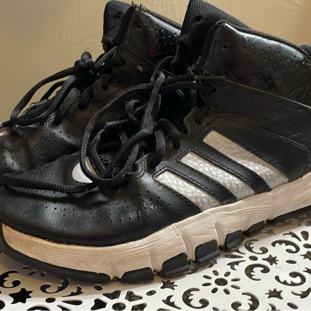 adidas Kids Black and White High-Top Sneakers